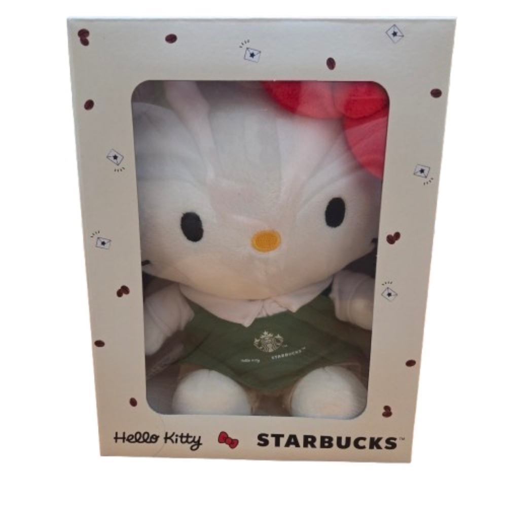 New In Box Limited Edition 2025 Hello Kitty Barista Starbucks Plush Toy - Picture 4 of 10
